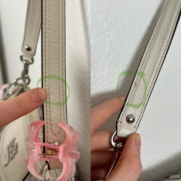 Coach Beige and Pink Shoulder Bag with Chain Detail - Picture 3 of 16